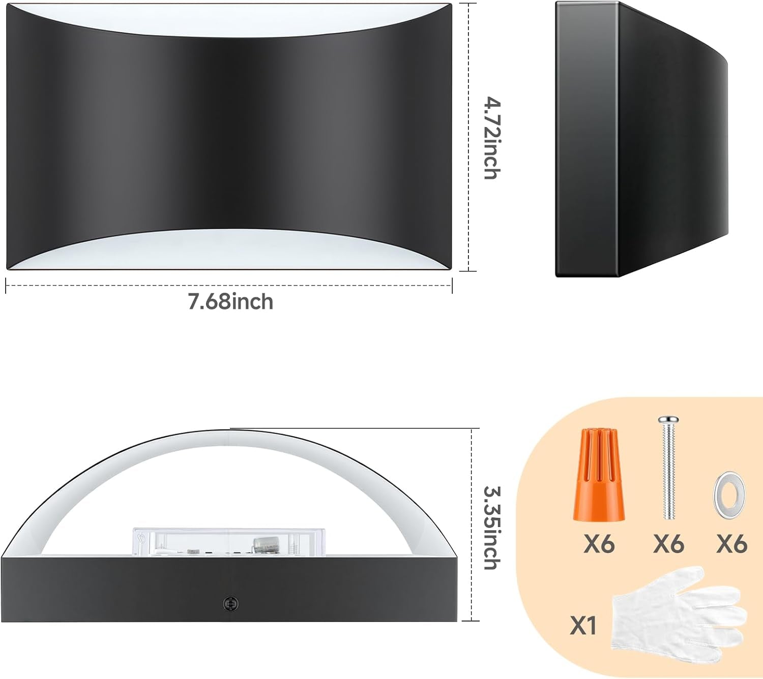 Modern LED Wall Sconce Set of 2, Matte Black Indoor Wall Lighting Fixture with 3 Colors Temperatures, 10W Up/Down Hardwired Wall Mount Lamp for Bedroom Living Room Hallway