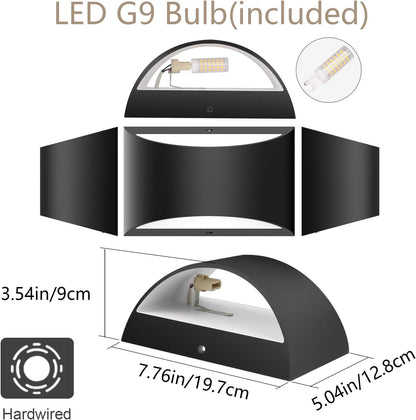 Elegant Black LED Wall Light